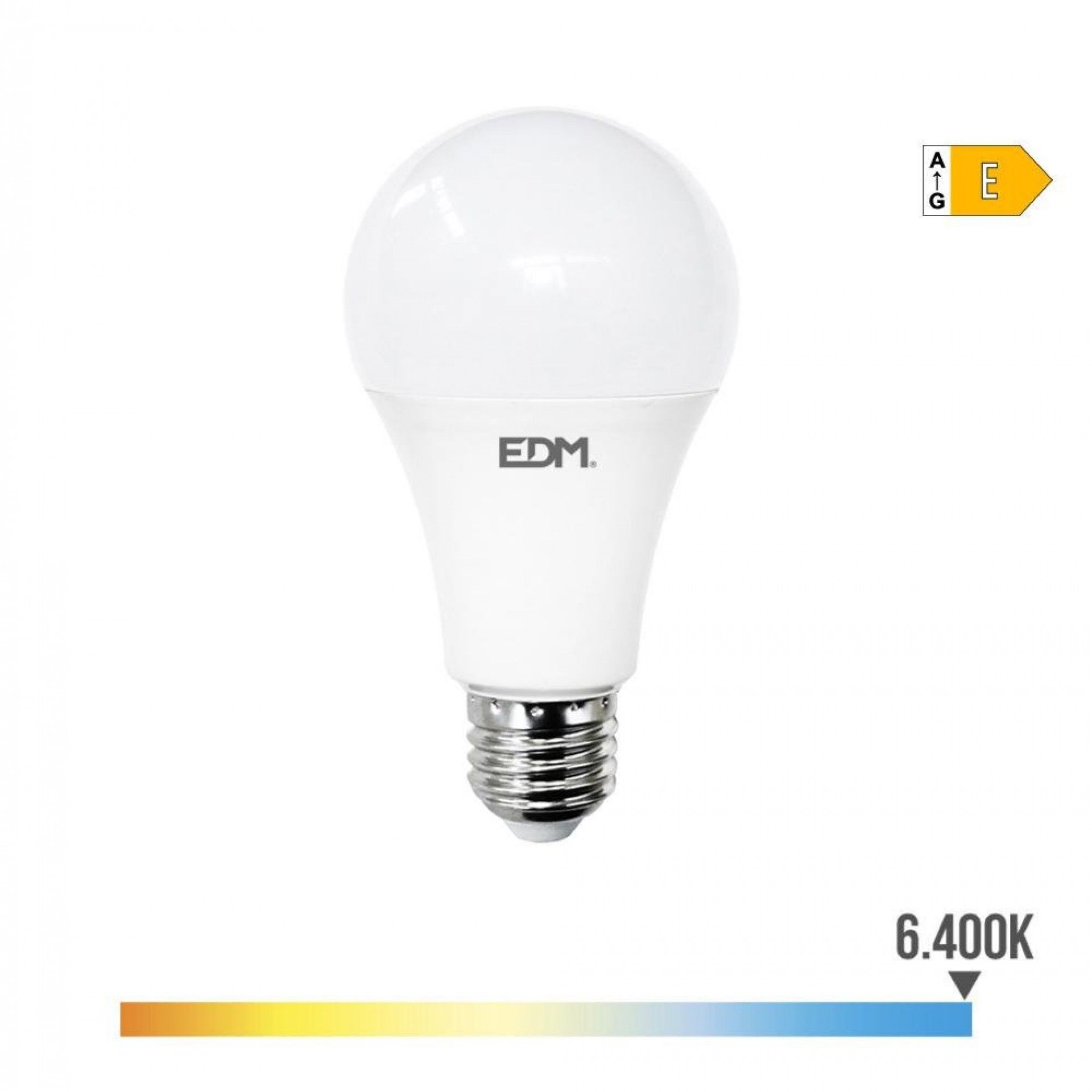 Lâmpada standard led e27 24w 2700lm 6400k luz fria ø7x13,6cm refª 98722 EDM