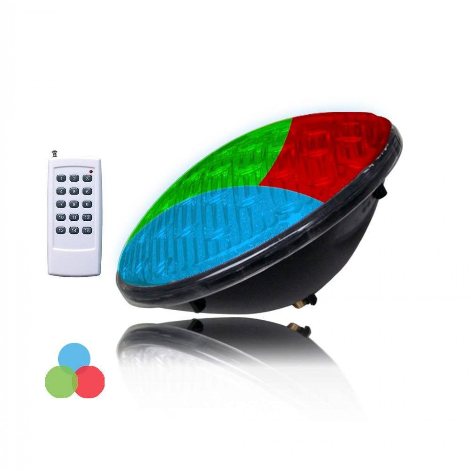Lâmpada de piscina led par56 9w 500lm rgb multicor ip68 ø17,6x6cm refª 97902 EDM
