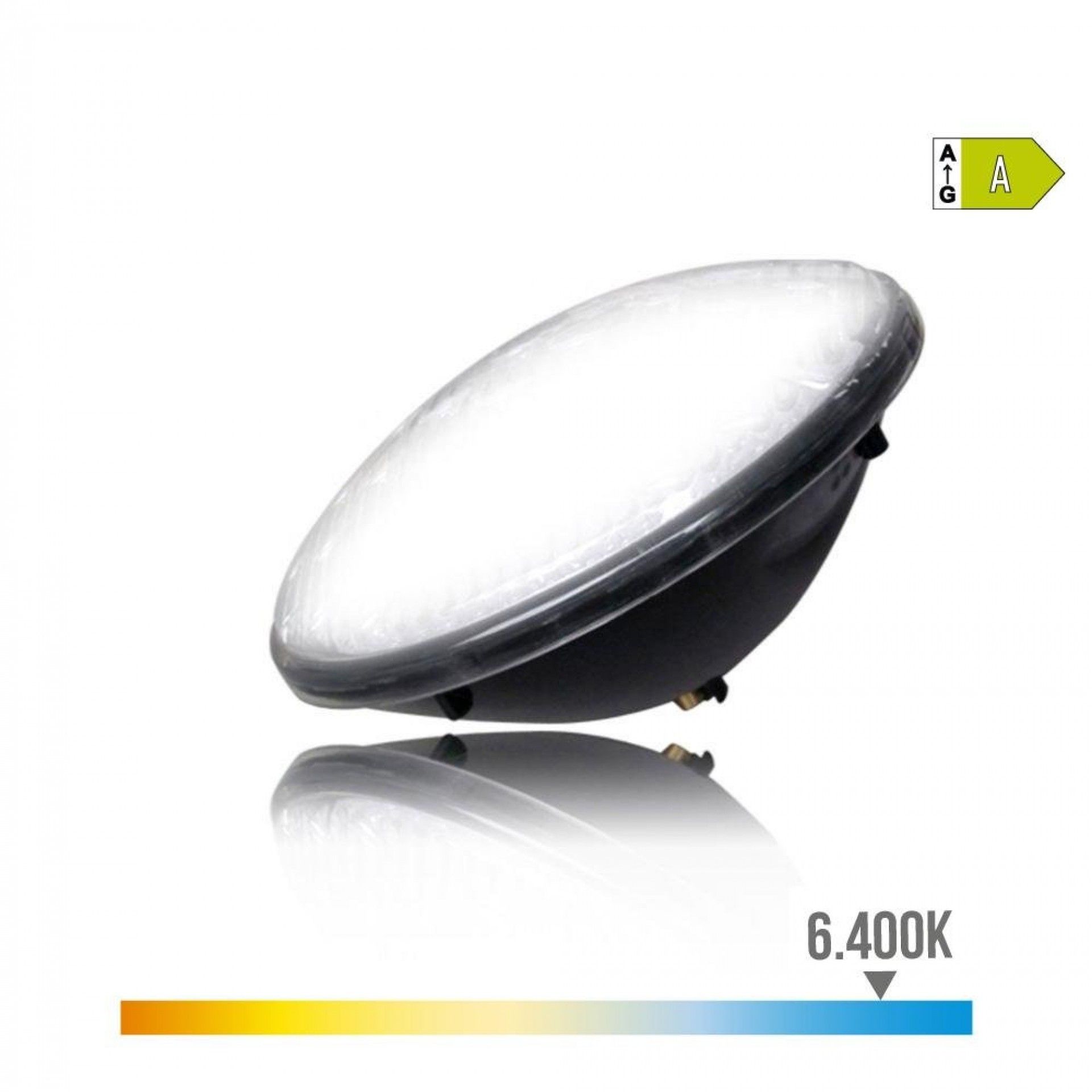 Lâmpada de piscina led par56 15w 1300lm 6500k luz fria ip68 ø17,6x6cm refª 97900 EDM