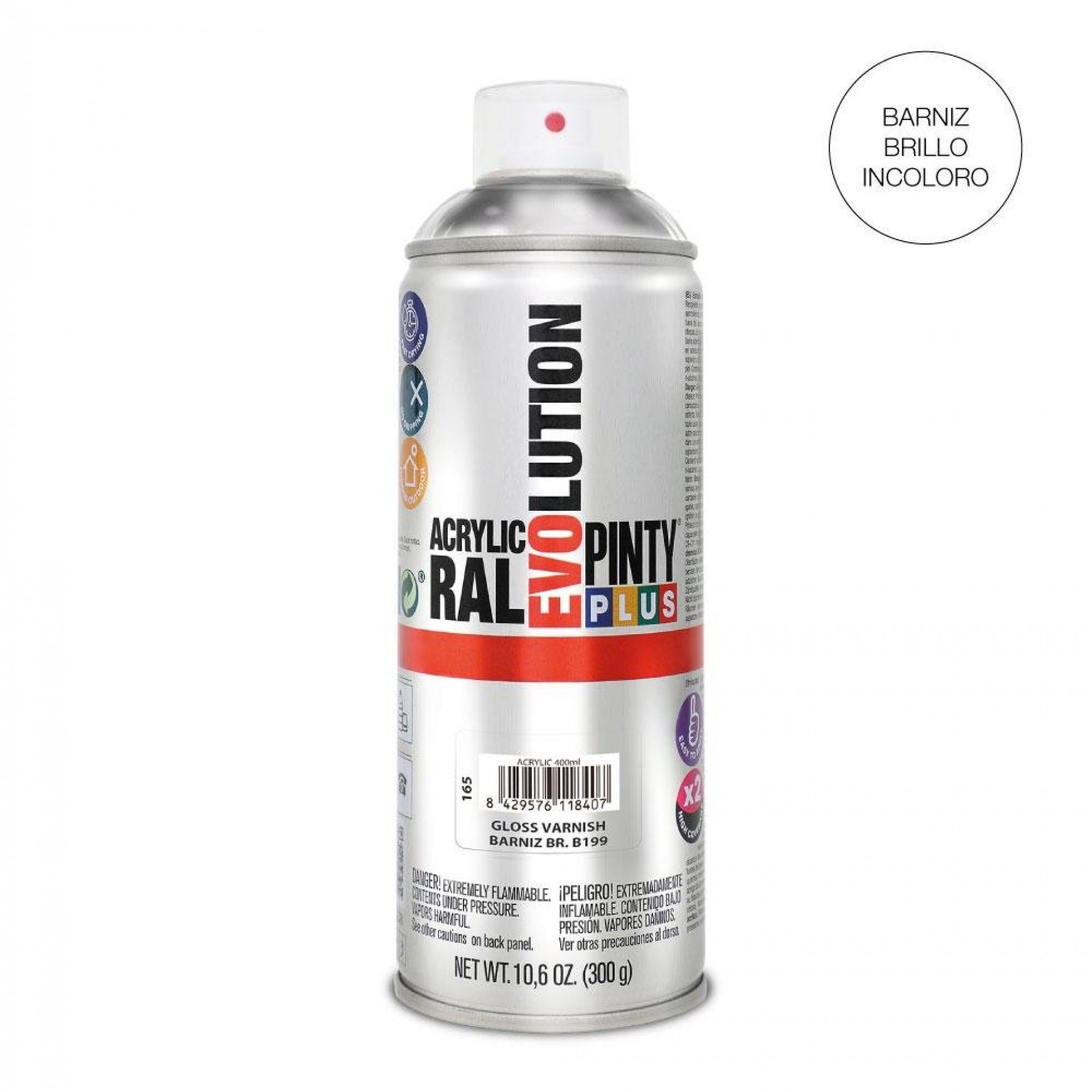 Pintura em spray pintyplus evolution 520cc b199 verniz brilho refª 96961 PINTY PLUS