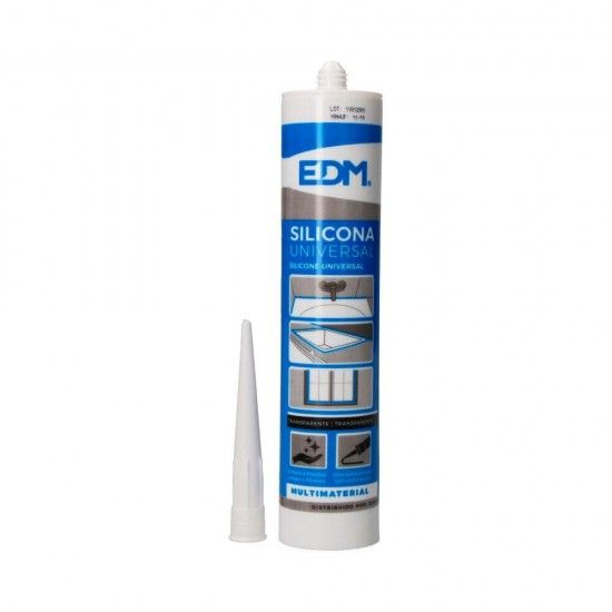 Silicone universal translcido actico contra fungos 280ml ref 96451 EDM