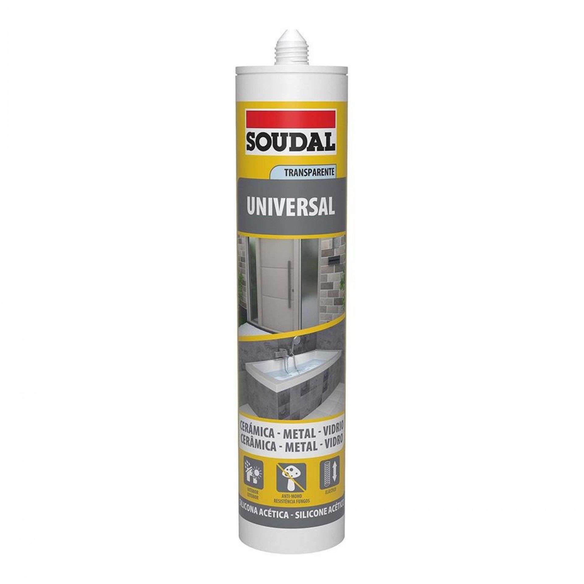 Silicone universal translúcido 280ml 103183 . refª 96412 SOUDAL