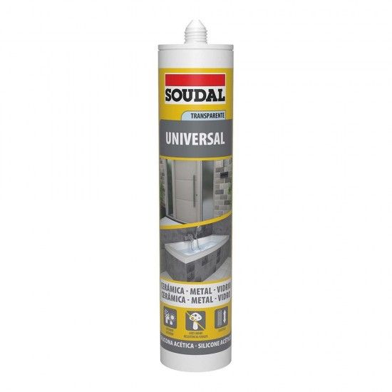Silicone universal translcido 280ml 103183 . ref 96412 SOUDAL