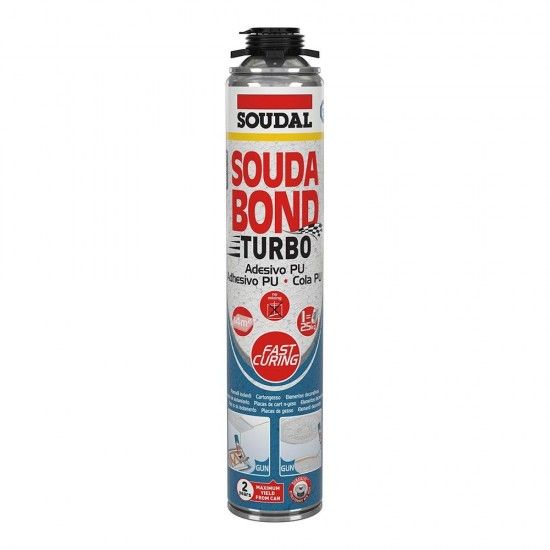 Espuma adesiva soudabon turbo pistola 750ml . ref 96429 SOUDAL