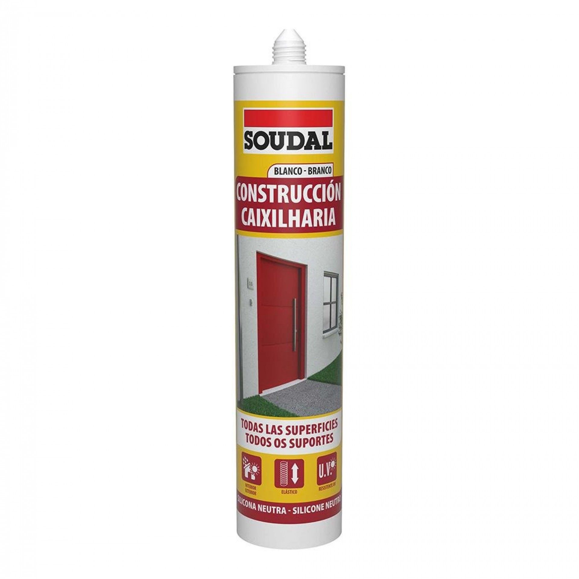 Silicone construção neutra branca 290ml 115786 refª 96417 SOUDAL