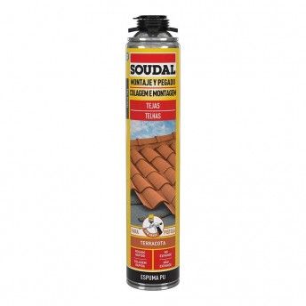 Espuma para telhas pistola vermelho 750ml ref 96434 SOUDAL