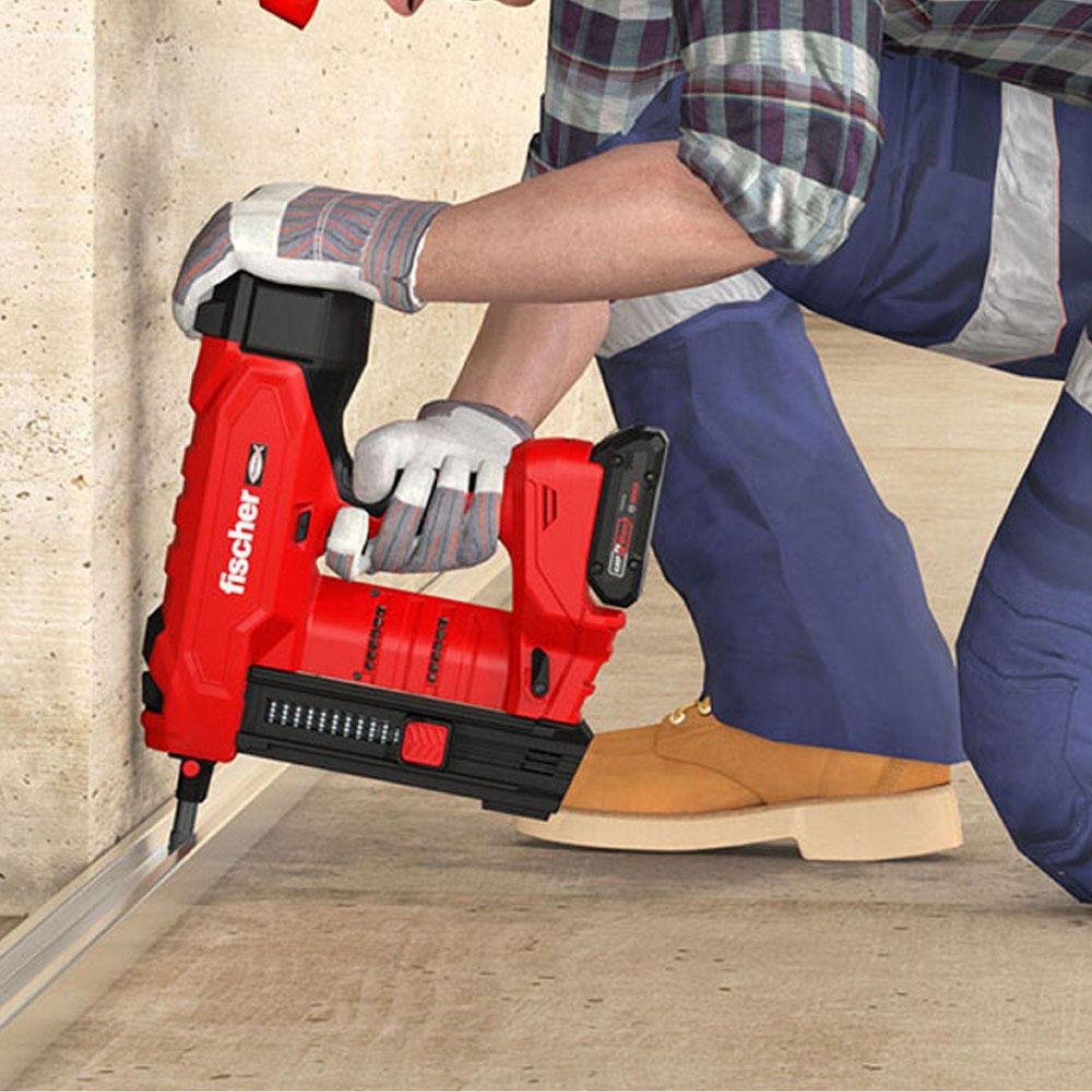 Pistola de pregos a bateria fxc 85 + 2 baterias 571026 refª 96393 FISCHER