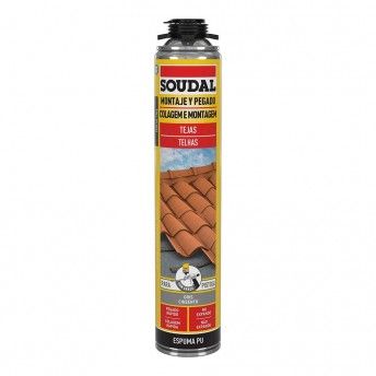Espuma para telhas pistola cinza 750ml ref 96432 SOUDAL