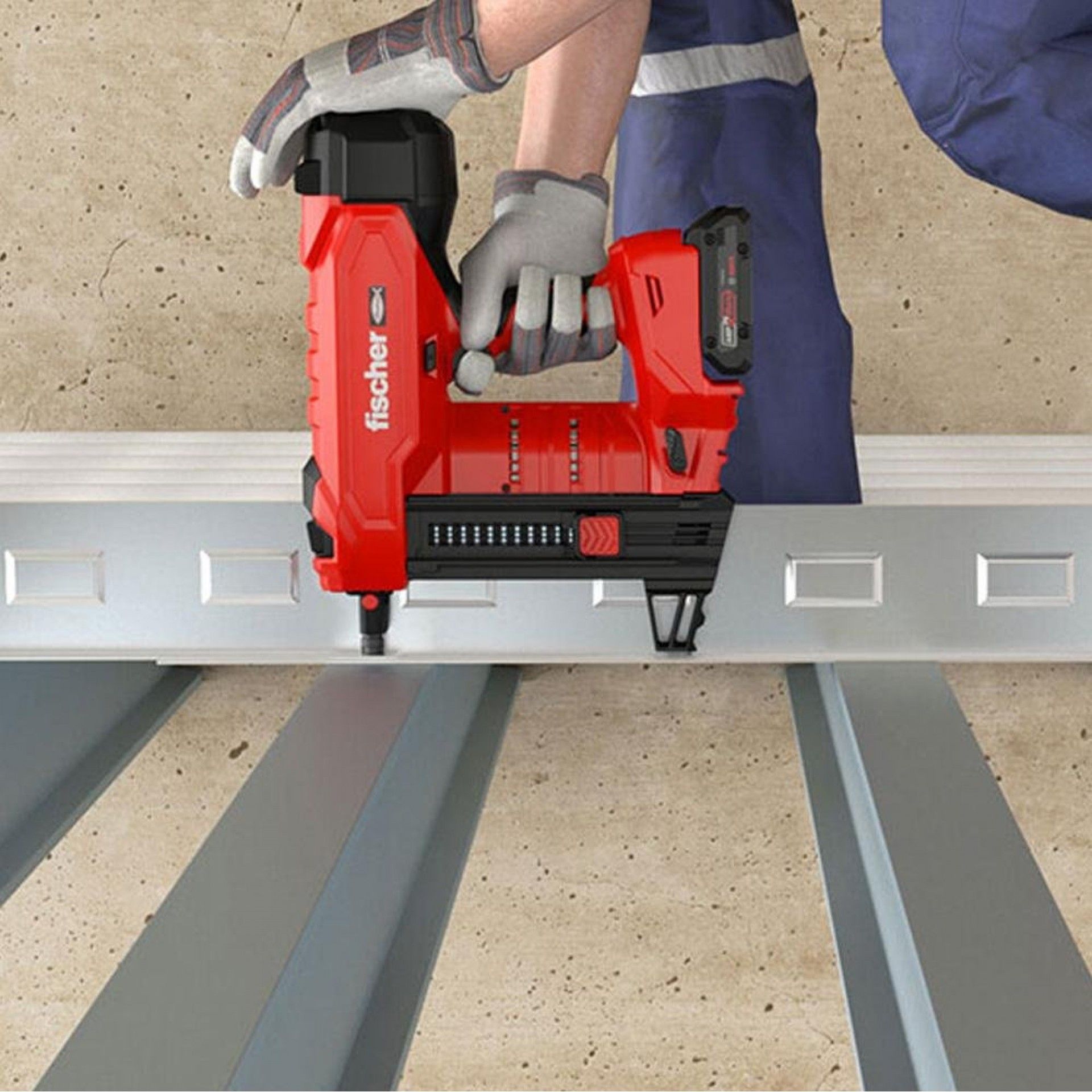 Pistola de pregos a bateria fxc 85 + 2 baterias 571026 refª 96393 FISCHER