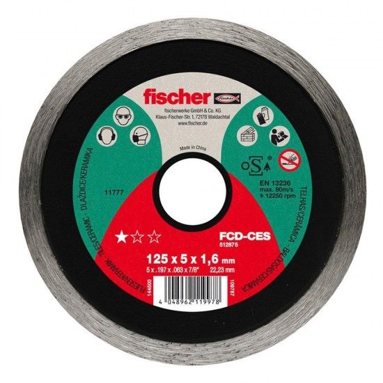 Disco corte fcd-ses 125x1,6x22,23 512875 ref 96356 FISCHER