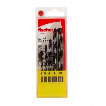 Pack 5 brocas de percusso e 4/5/6/8/10mm 536606 ref 96344 FISCHER