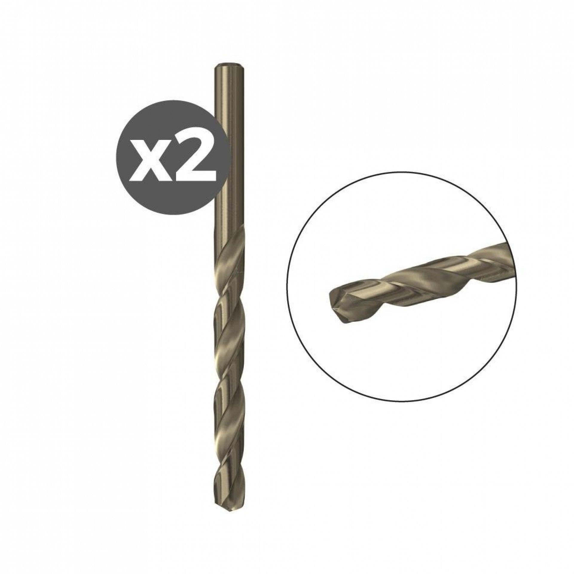 Pack 2 brocas para metal hss-co 3,5x39/70 / 2k 530497 refª 96234 FISCHER
