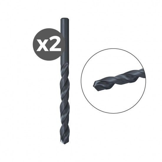 Pack 2 brocas para metal hss-r din338 1,0x12/34 / 2k 530403 ref 96206 FISCHER