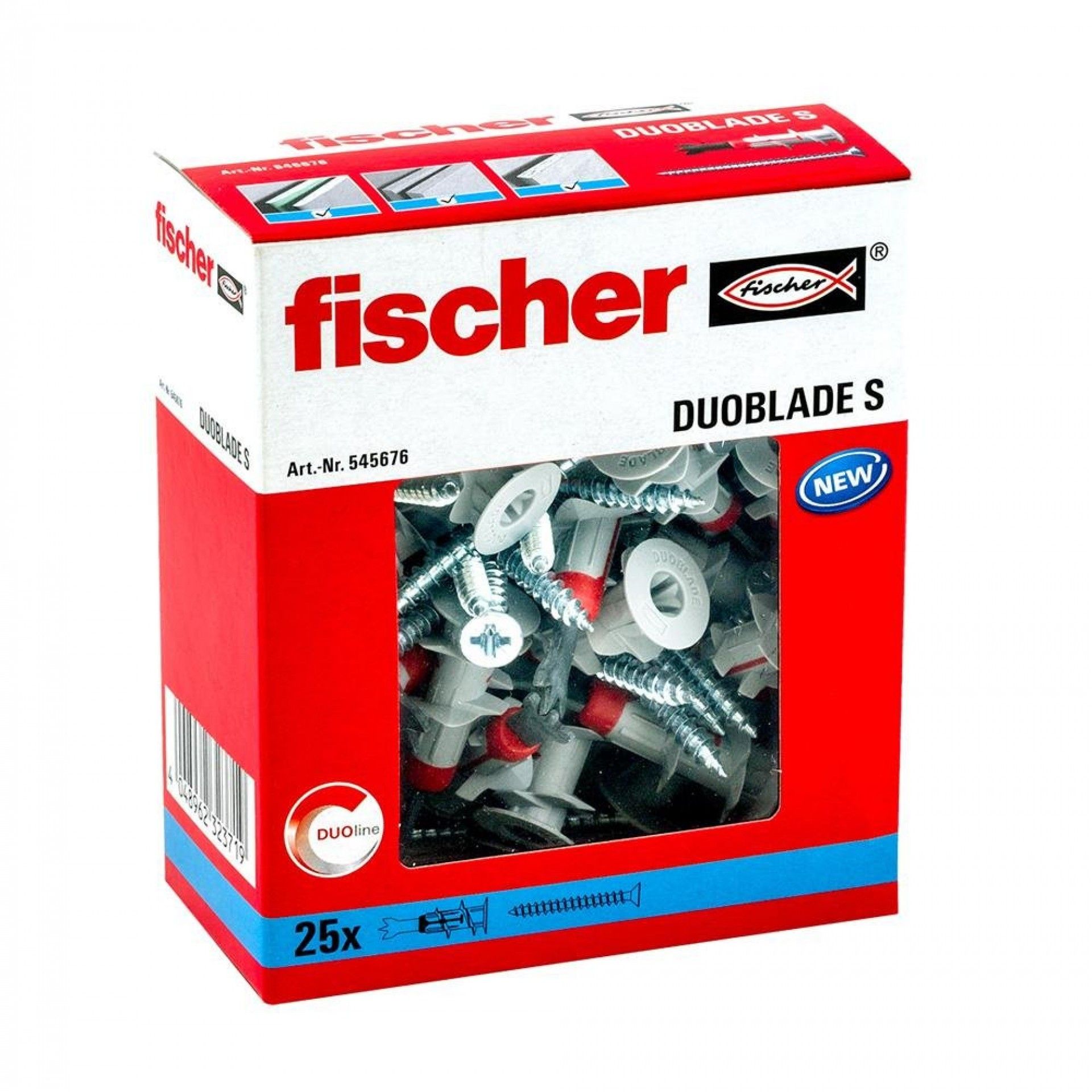 Pack 25 buchas duoblade s + parafuso 545676 refª 96144 FISCHER
