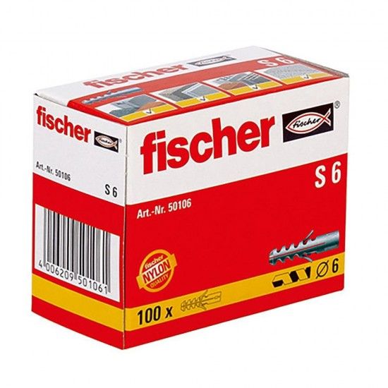 Bucha de expans�o s-6mmm caixa 100 unid. 50106 ref� 96118 FISCHER