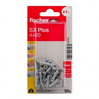 Blister bucha sx plus 4x20mm k nv 50 unid. 567820 ref 96080 FISCHER