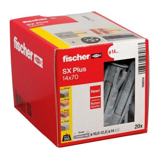 Bucha sx plus 14x70 20uni n14 568014 refª 96060 FISCHER Bucha sx plus 14x70 20uni n14 568014 refª 96060 FISCHER