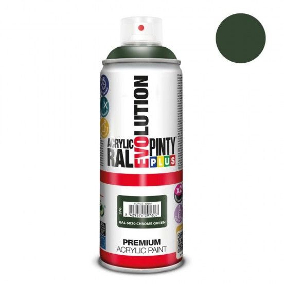 Tinta em spray pintyplus evolution 520cc ral 6020 chrome green ref 95364 PINTY PLUS