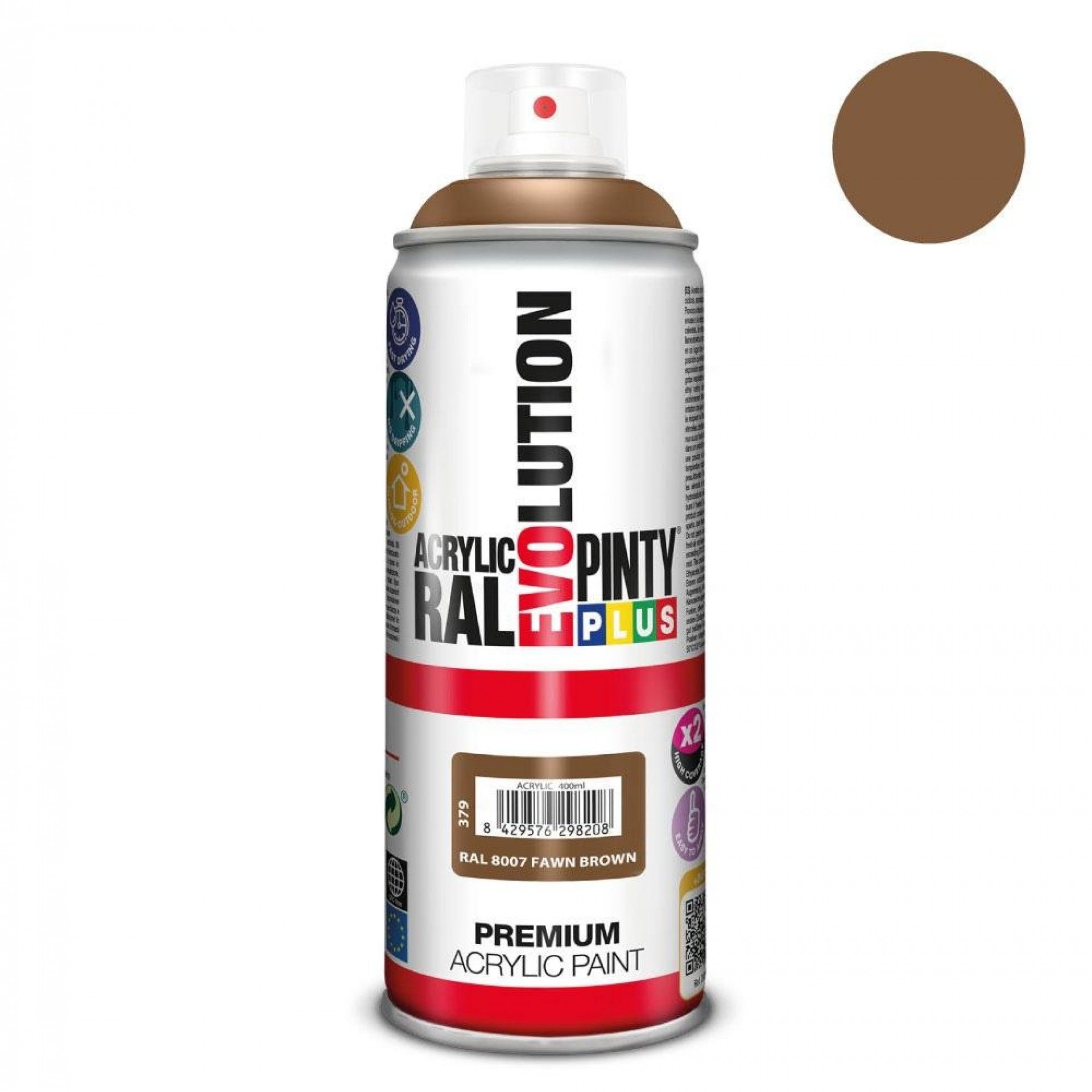 Tinta em spray pintyplus evolution 520cc ral 8007 fawn brown refª 95370 PINTY PLUS