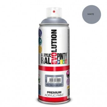 Tinta em spray pintyplus evolution 520cc ral 7001 matt silver grey ref 95366 PINTY PLUS