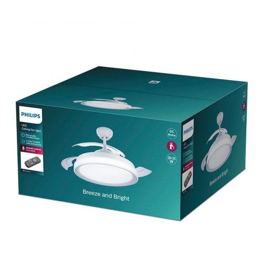Ventoinha de teto de led modelo atlas. cor branco potência: 28+35w lâminas: ø106cm com controle remo Ventoinha de teto de led modelo atlas. cor branco potência: 28+35w lâminas: ø106cm com controle remo