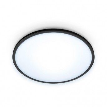 Plafon led 14w 1300lm 242mm embelhecedor preto philips. ref 93551 WIZ