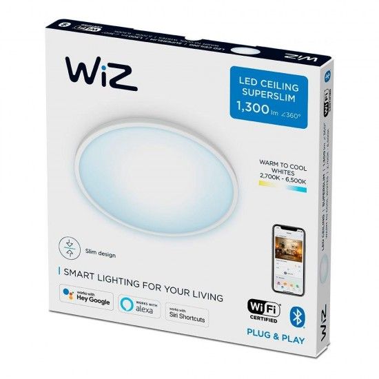 Plafon led 14w 1300lm �242mm embelhecedor branco philips ref� 93550 WIZ