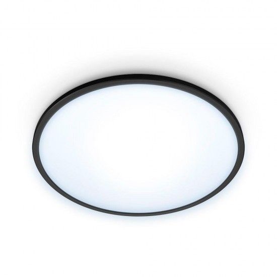 Plafon led 14w 1300lm 242mm embelhecedor preto philips. ref 93551 WIZ