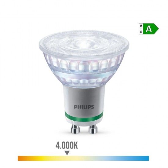 Lmpada led spot 36d 2,1w 375im gu10 4000k 220-240v ac 50/60hz. ref 93071 PHILIPS