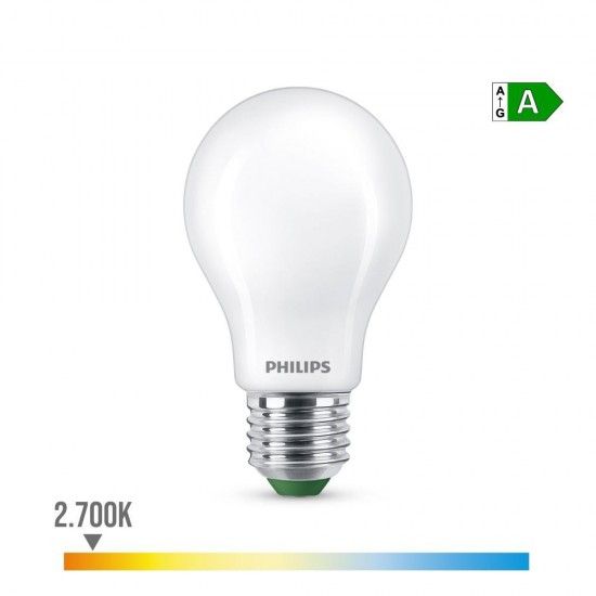 Lâmpada ultra efficient led classic 4w 840im e27 2700k, ø6x10,4cm, refª 93072 PHILIPS Lâmpada ultra efficient led classic 4w 840im e27 2700k, ø6x10,4cm, refª 93072 PHILIPS