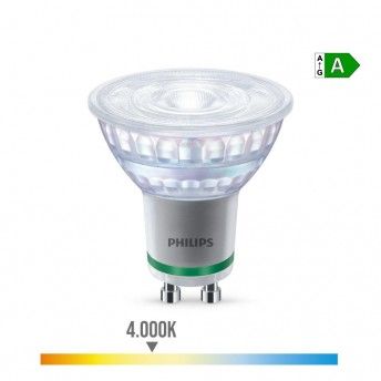 Lâmpada led spot 36d 2,1w 375im gu10 4000k 220-240v ac 50/60hz. refª 93071 PHILIPS Lâmpada led spot 36d 2,1w 375im gu10 4000k 220-240v ac 50/60hz. refª 93071 PHILIPS