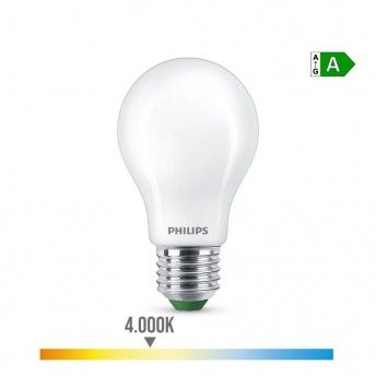 Lâmpada ultra efficient led classic 7,3w 1535im e27 4000k, ø6x10,4cm, refª 93074 PHILIPS Lâmpada ultra efficient led classic 7,3w 1535im e27 4000k, ø6x10,4cm, refª 93074 PHILIPS
