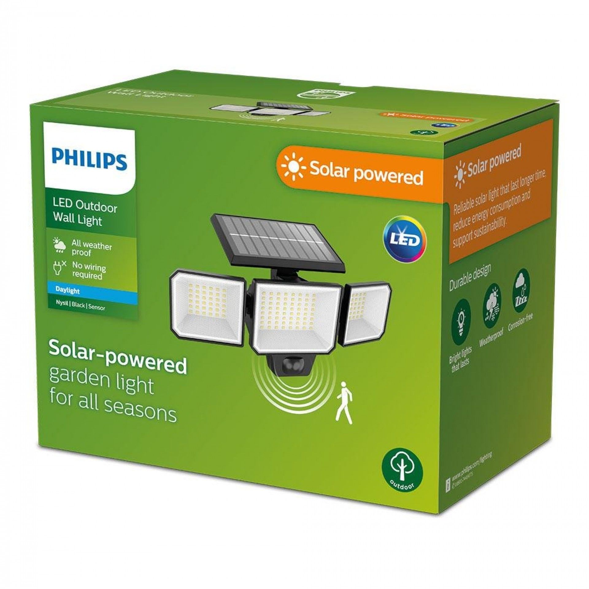 Projetor solar ip65 8,7w, 5000k, luz fria. refª 93067 PHILIPS