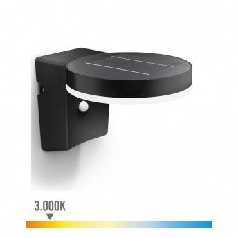 Aplique solar mural redondo ultraeficiente,ip44 1,3w, 250im 3000k, luz quente. refª 93066 PHILIPS Aplique solar mural redondo ultraeficiente,ip44 1,3w, 250im 3000k, luz quente. refª 93066 PHILIPS