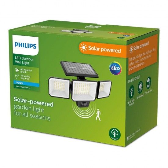 Projetor solar ip65 8,7w, 5000k, luz fria. ref 93067 PHILIPS