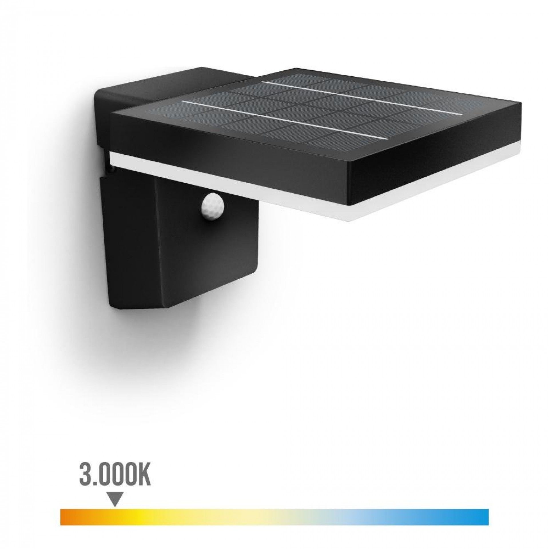 Aplique solar mural quadrado ultraeficiente,ip44 1,3w, 250im 3000k, luz quente, refª 93065 PHILIPS