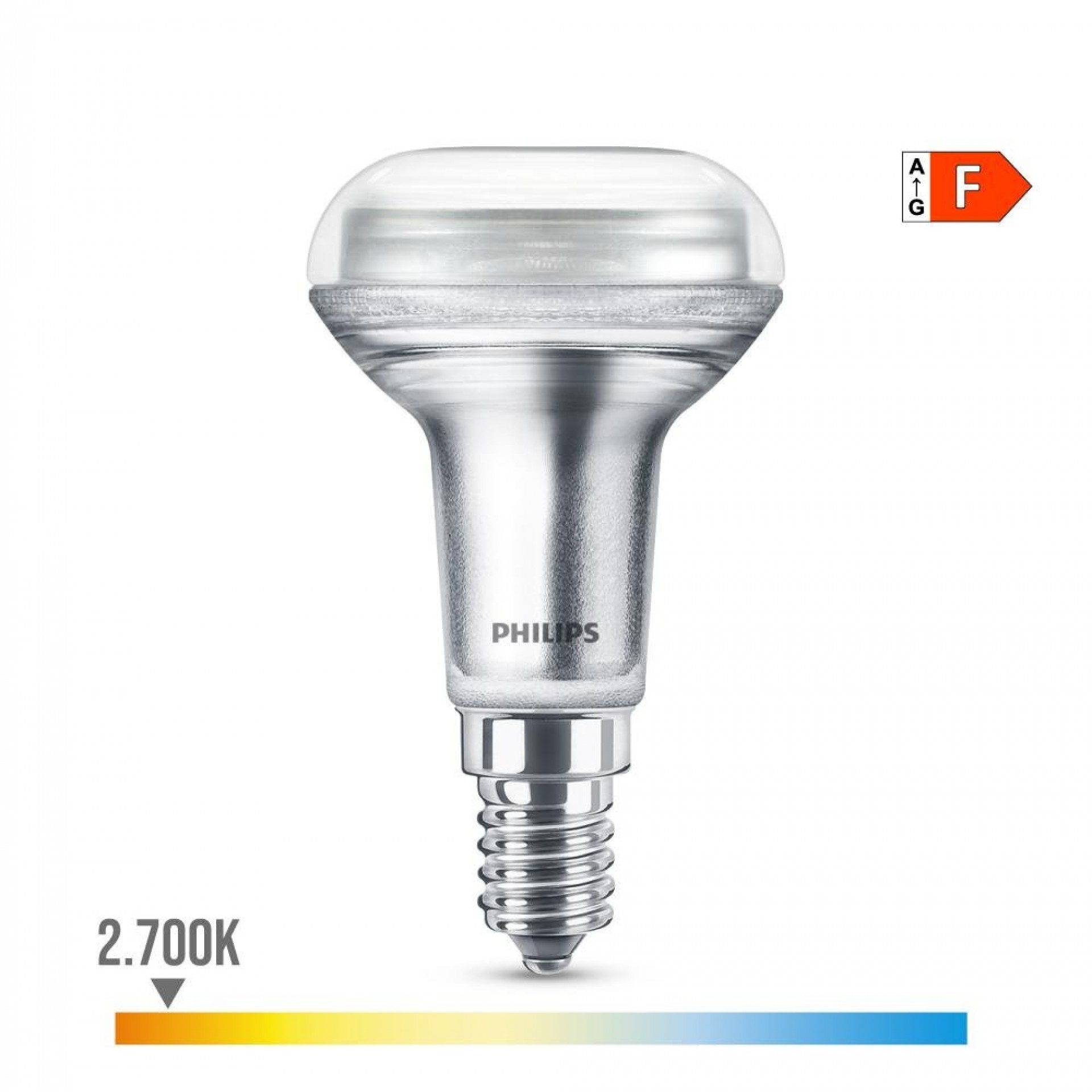 Lâmpada refletora led cla 36d 2,8w r50, 210im e14 2700k. refª 93047 PHILIPS