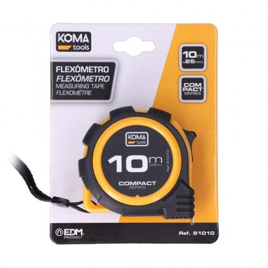 Fita m�trica 10m x 25mm abs compact ref� 91010 KOMA TOOLS