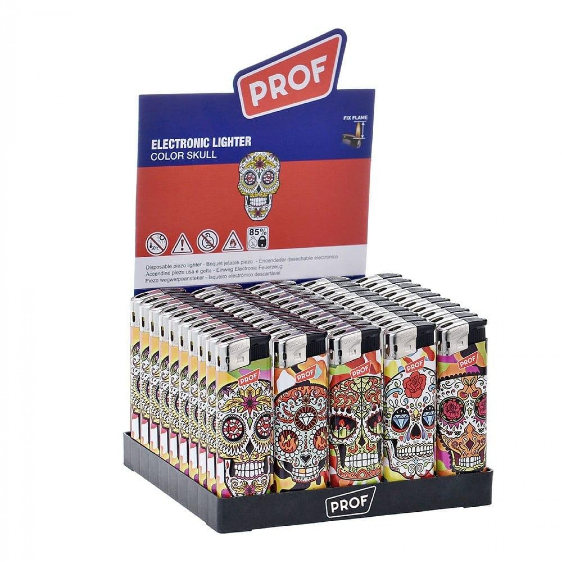 Isqueiro eletrónico recarregável modelo skull euro/u refª 90914 BASICS