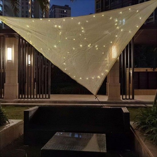 Toldo de oculta��o com led solar para exterior 300x300x300cm. cor bege 899179 ref� 90793 NULL
