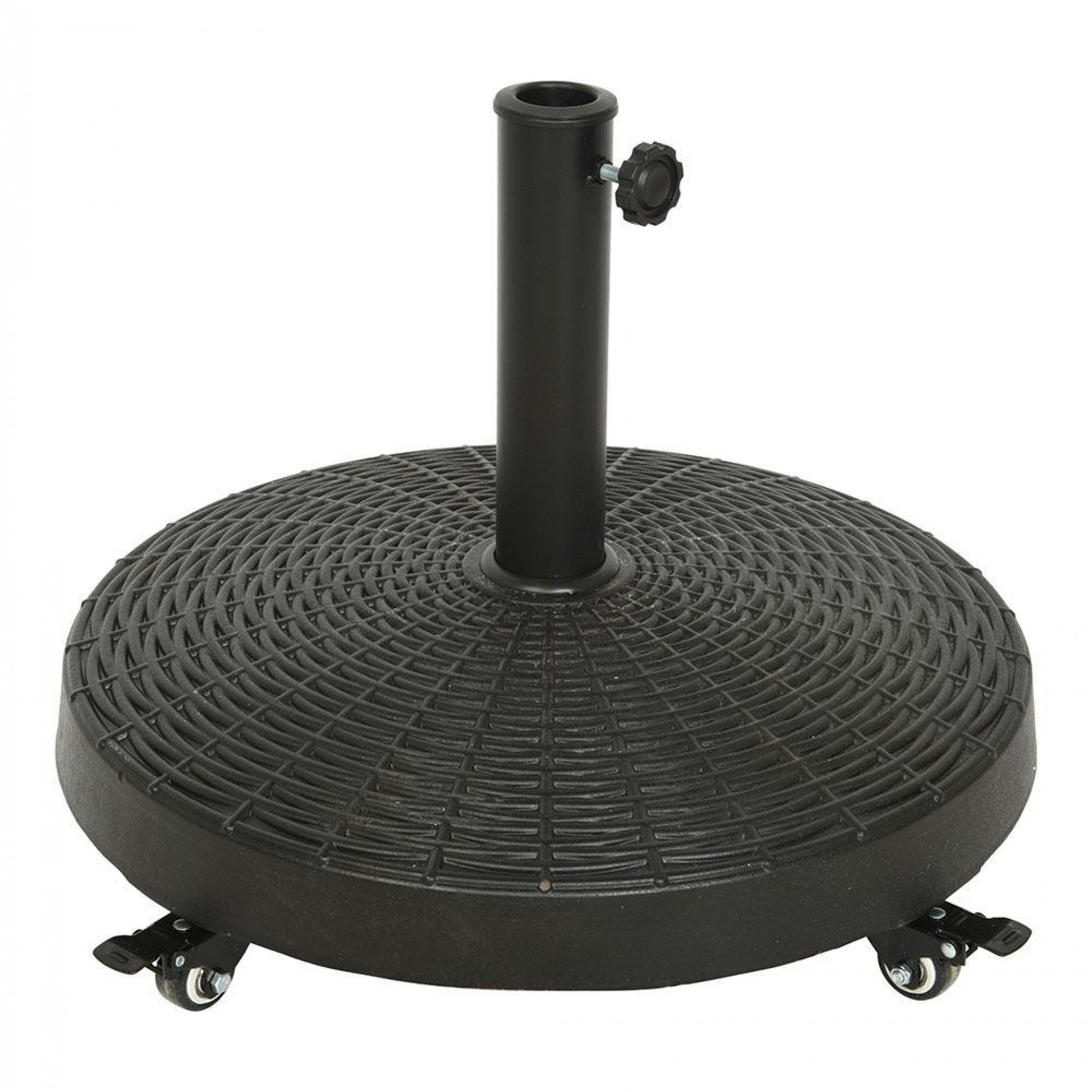 Base para chapéu-de-sol com rodas cor preto diâmetro 52cm 841097 refª 90771 NULL