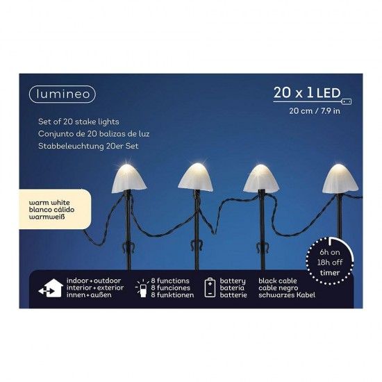Estaca led em forma de cogumelo com 8 fun��es para exterior 491762 ref� 90752 NULL