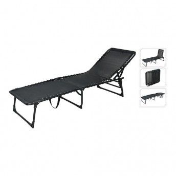 Espreguiadeira dobrvel metlica cor preta ref 90555 REDCLIFFS