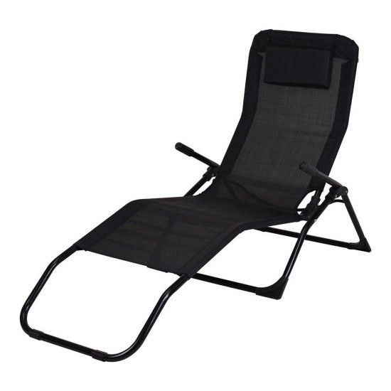 Espreguiadeira dobrvel cor preta ref 90548 AMBIANCE