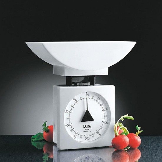 Balan�a mec�nica com bol branca 1kg ks711 ref� 90432 LAICA