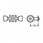 Fechadura com ma�aneta para porta de passagem 510-3-3-70 ref� 88737 MCM