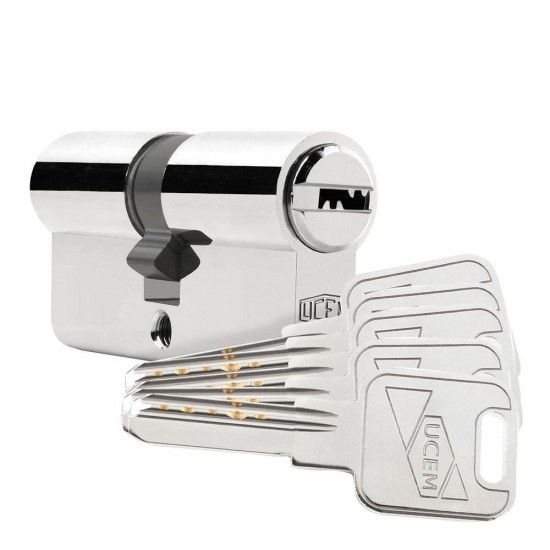 Cilindro de segurança perfil europeu 33x33mm niquel. came comprida. 2000s2ln3333ll refª 88691 UCEM Cilindro de segurança perfil europeu 33x33mm niquel. came comprida. 2000s2ln3333ll refª 88691 UCEM