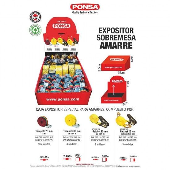 Display de mesa 027,659,001,001 refª 87908 PONSA Display de mesa 027,659,001,001 refª 87908 PONSA