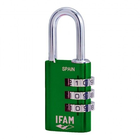 Cadeado col combi30 verde 30mm. a�o �5mm. com combina��o ref� 87662 IFAM
