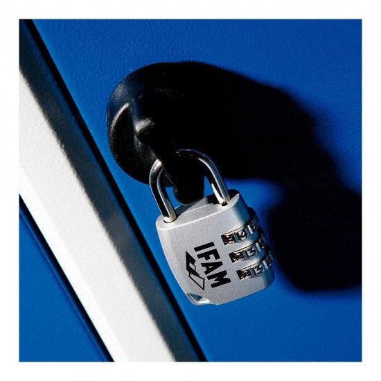 Cadeado c25s de zinco 26mm. arco �3mm com combina��o ref� 87654 IFAM